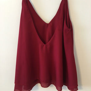 Maroon Backless Adjustable Tank (Small)